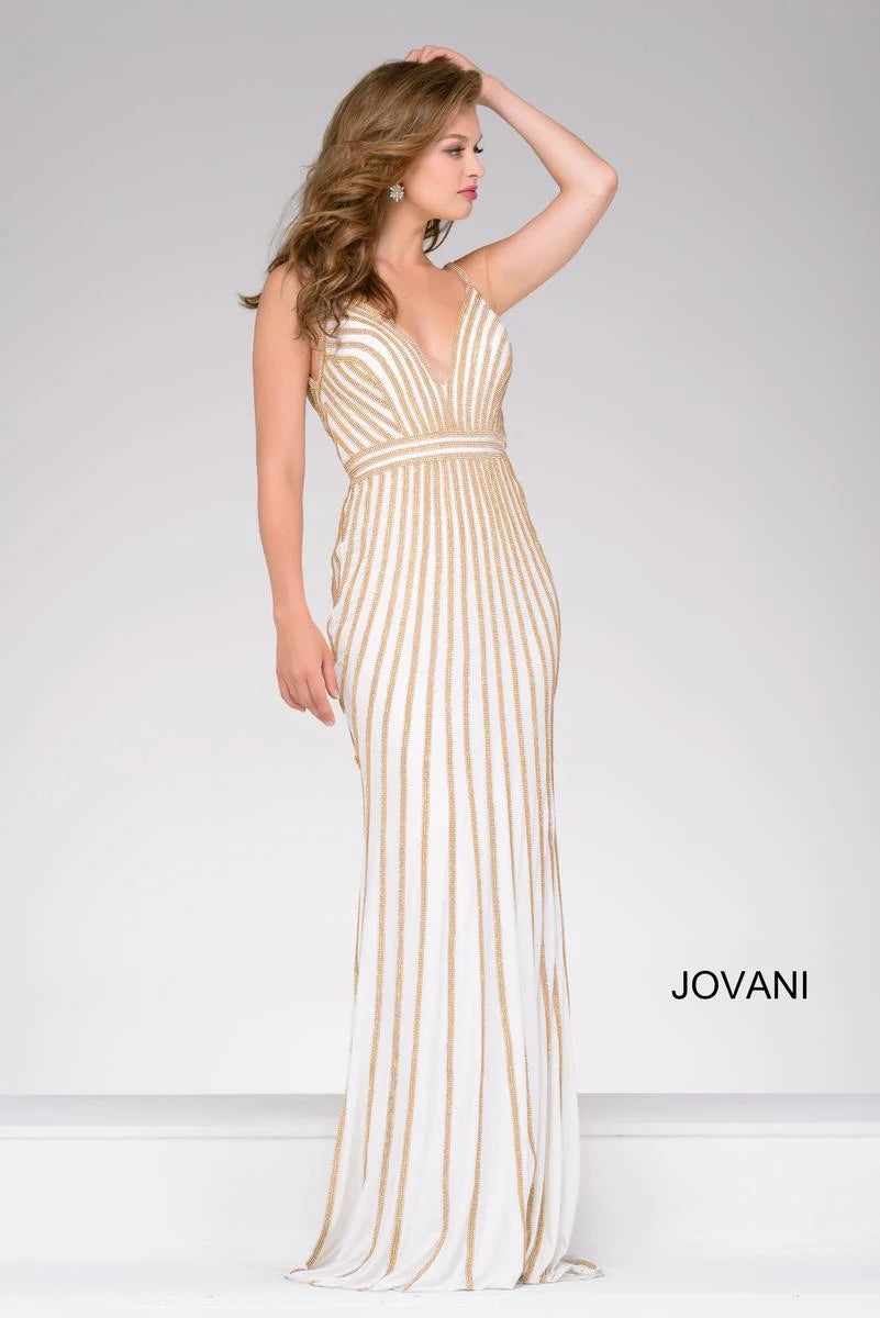 JOVANI - 45898 WHITE/GOLD (SIZE 4) image 0