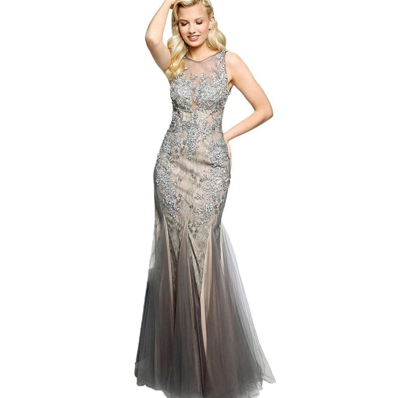 Jovani - Gray/Silver (Size 4) image 0