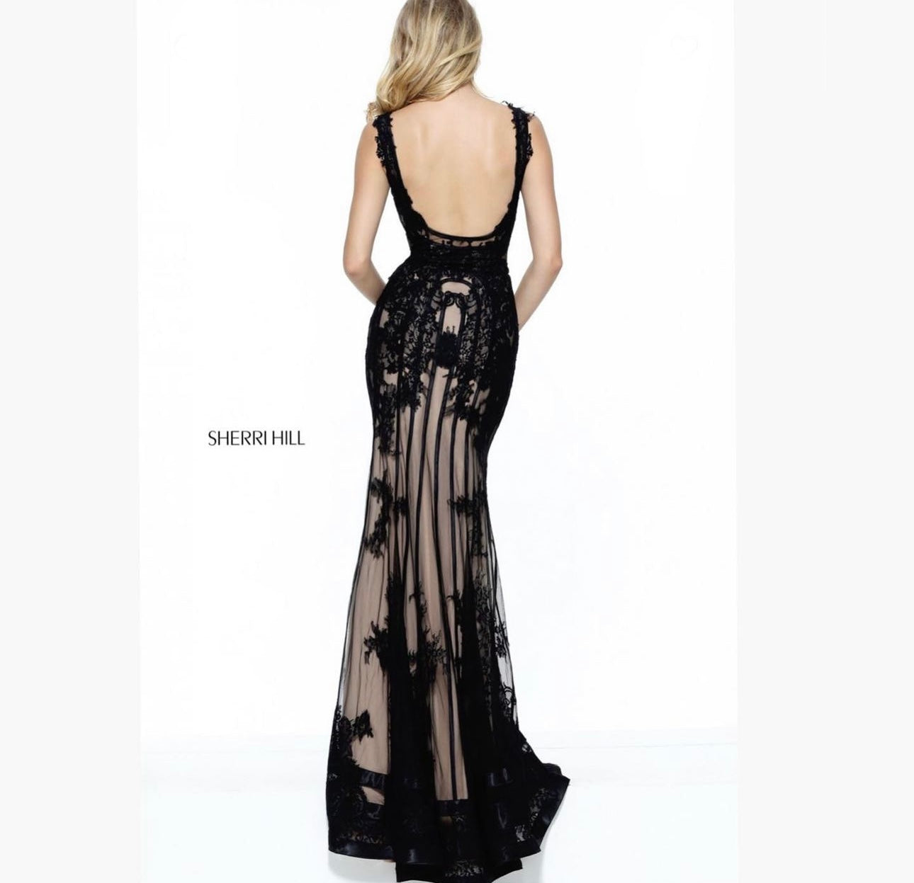 SHERRI HILL-NUDE/BLACK(SIZE 8) image 1