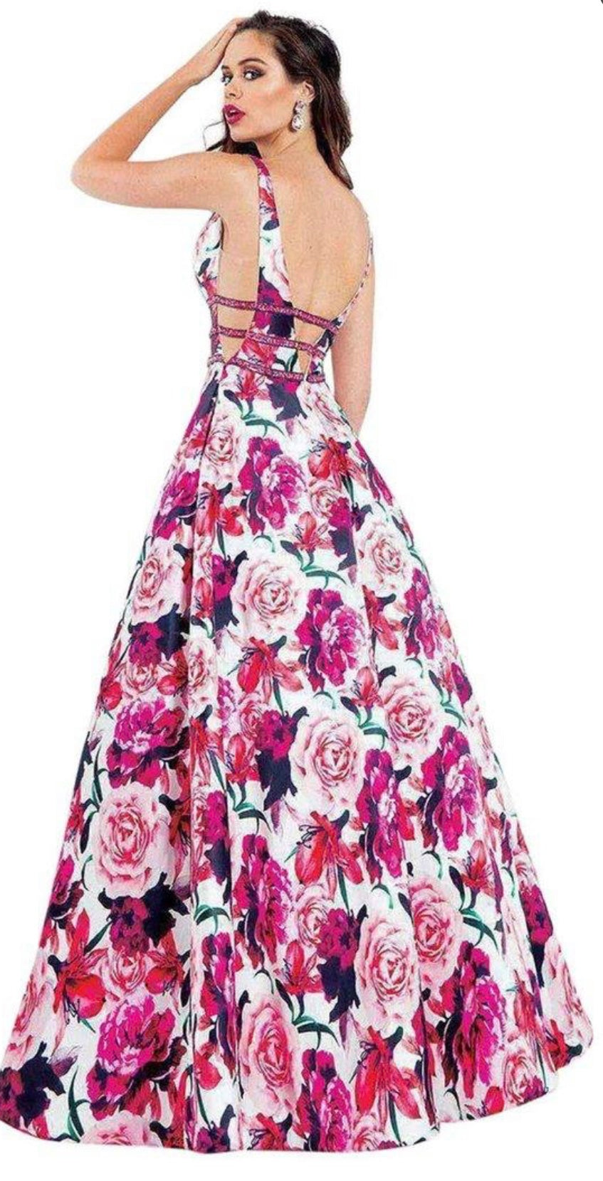 Rachell Allan - Pink Flower Dress (Size 4) image 0