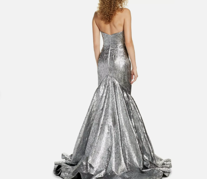 Mac Duggal - Silver (size 14) image 1