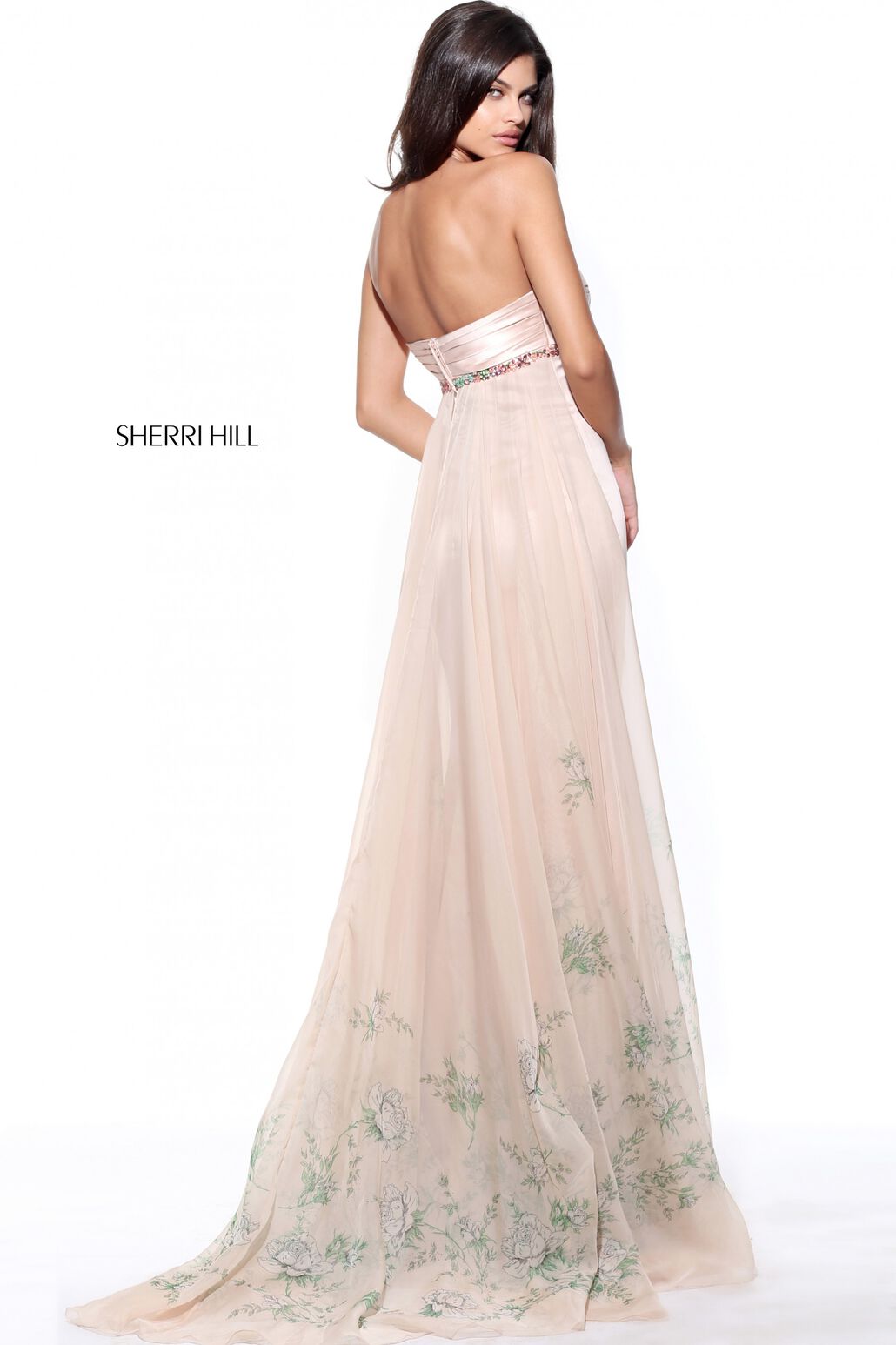 SHERRI HILL 51210 - IVORY PRINT (SIZE 0) image 0
