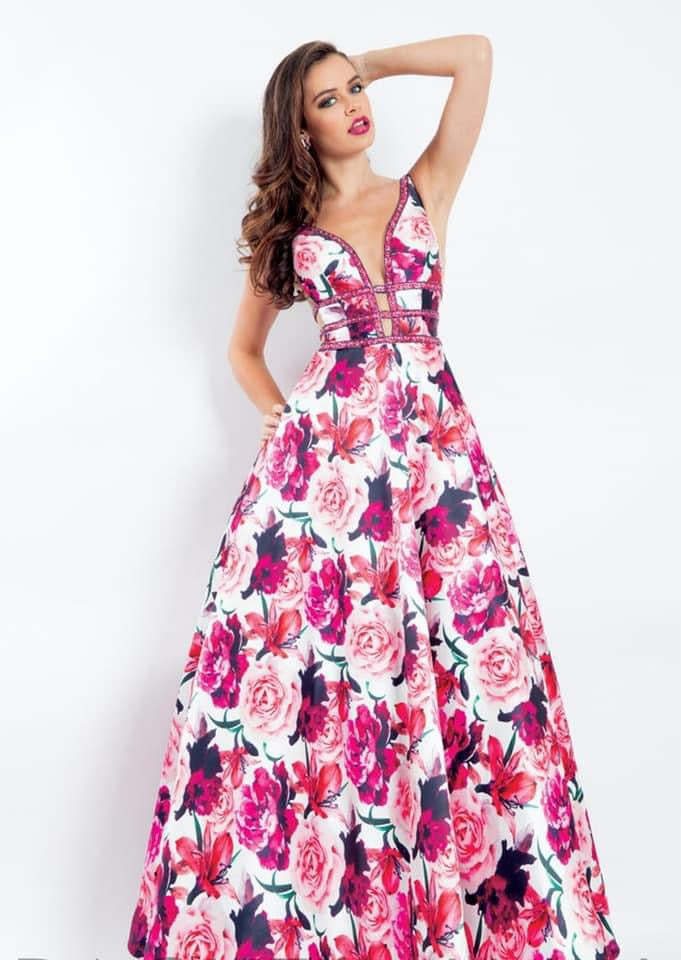 Rachell Allan - Pink Flower Dress (Size 4) image 2