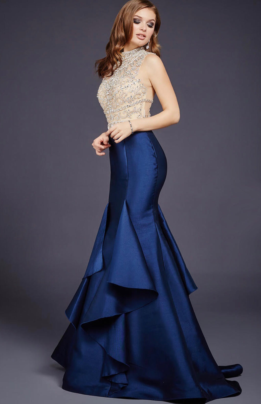 Jovani Evening 29351 - Blue (Size 8) image 0
