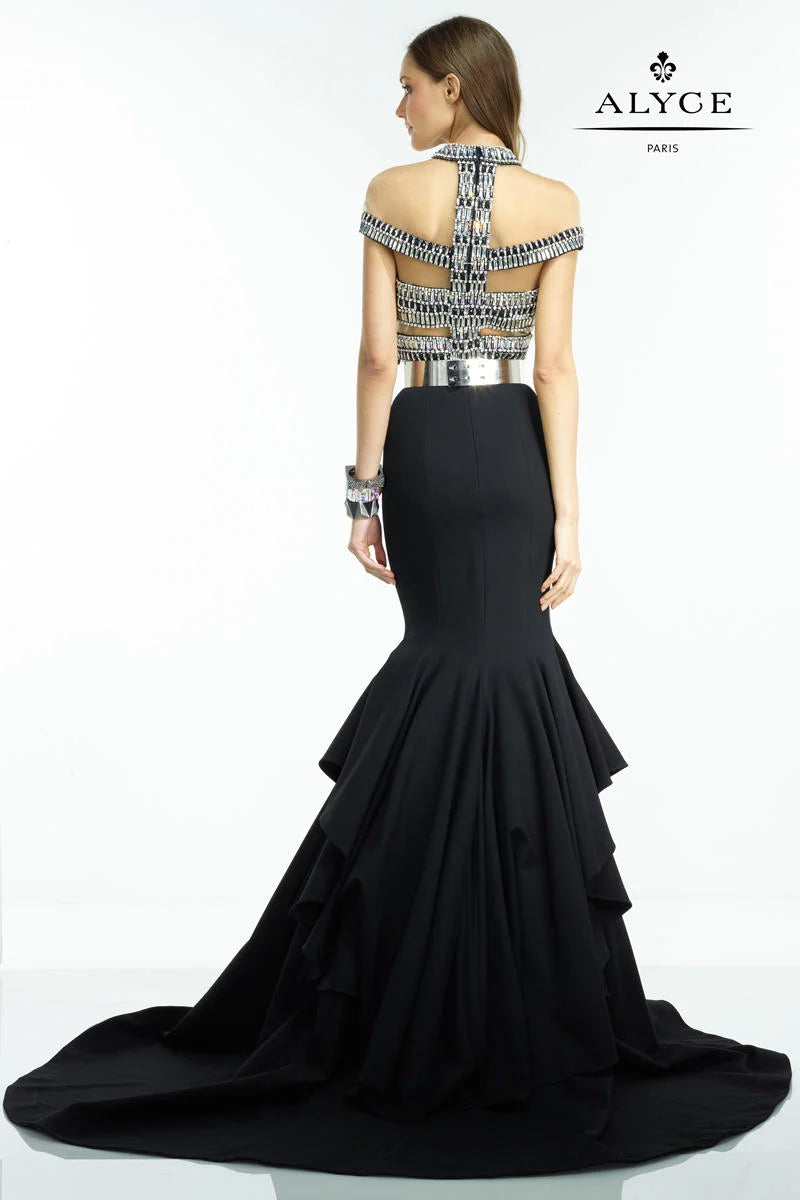 Alyce Claudine Dress 2528 - Black (Size 10) image 1