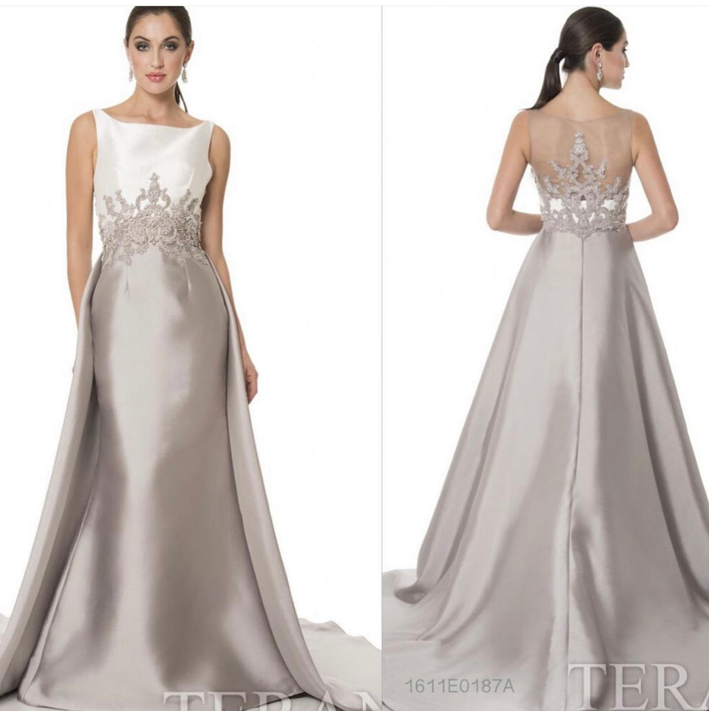 Terani Couture - White/Tan (Size 8) image 0