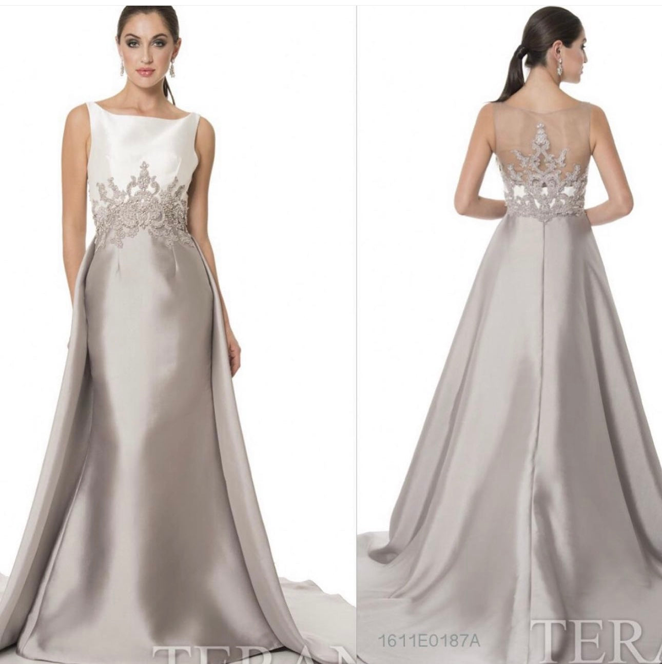 Terani Couture - White/Tan (Size 8) image 0