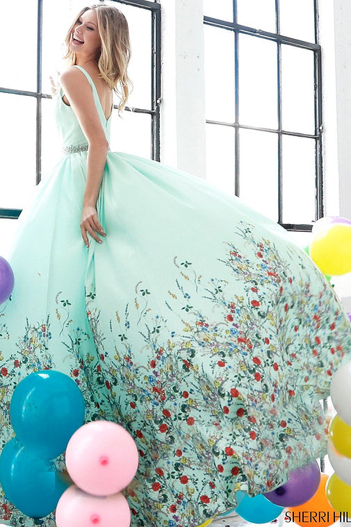 Sherri Hill 51232 - Light Blue (Size 2)