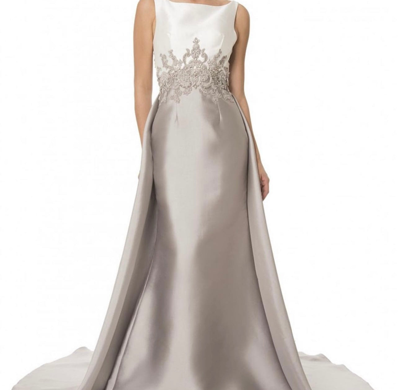 Terani Couture - White/Tan (Size 8) image 2