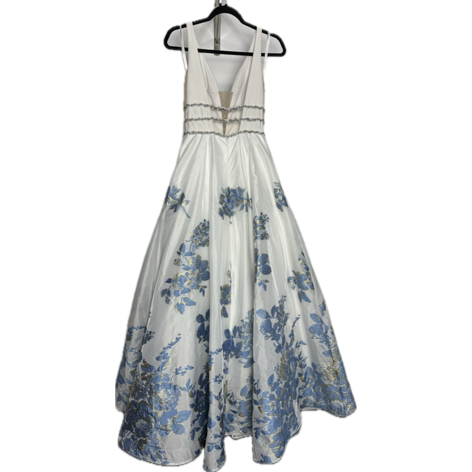 Jovani - White/Light Blue (Size 2) image 2