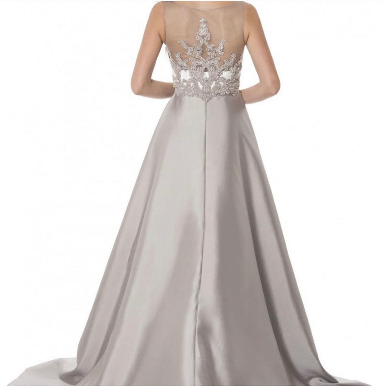 Terani Couture - White/Tan (Size 8) image 1