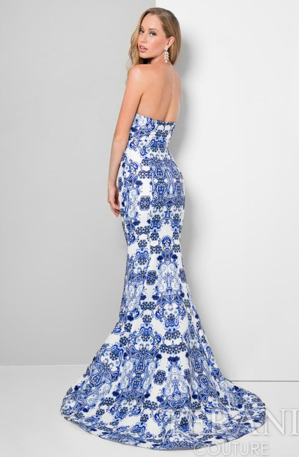 Terani Couture Blue/White - (Size 6)